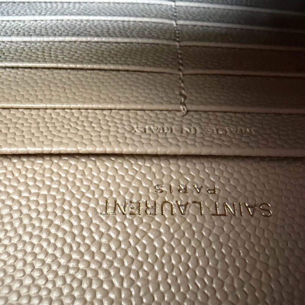 Saint Laurent Beige Quilted YSL Chain Crossbody Bag - Picture 3 of 11